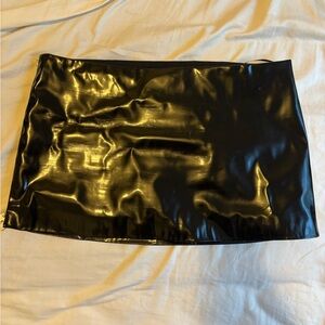 Acne Shiny Black Mini Skirt